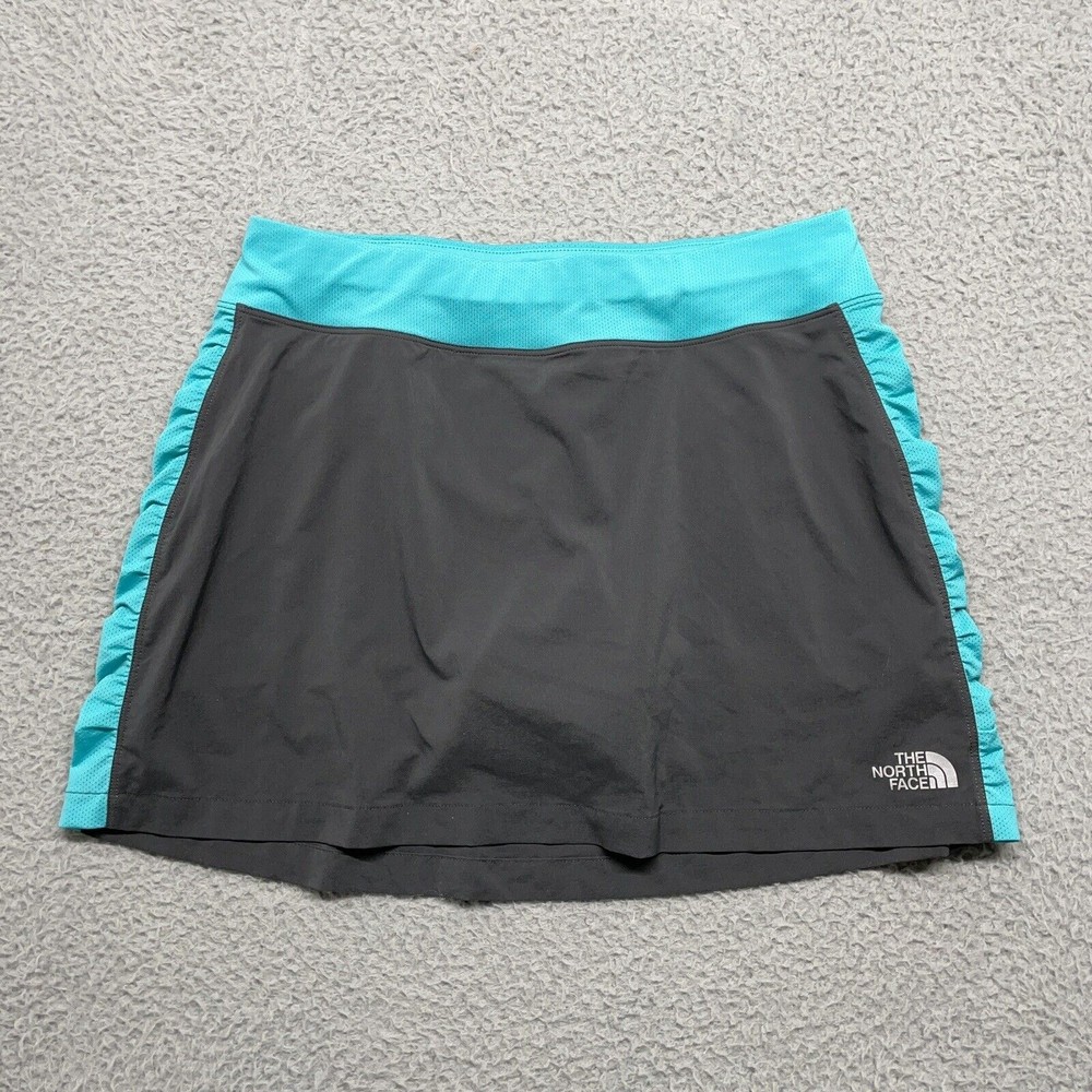 The North Face Skirt Womens Small Gray Blue Athletic Tennis Mini Skort